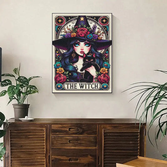 Cat Lady: Personalized Witch DIY-Diamond Painting