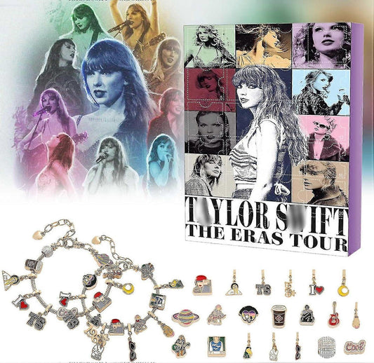 Taylors Christmas Advent Countdown Decoration 24 Pcs Gift Christmas Acrylic Decoration Keychain Bracelets Earrings