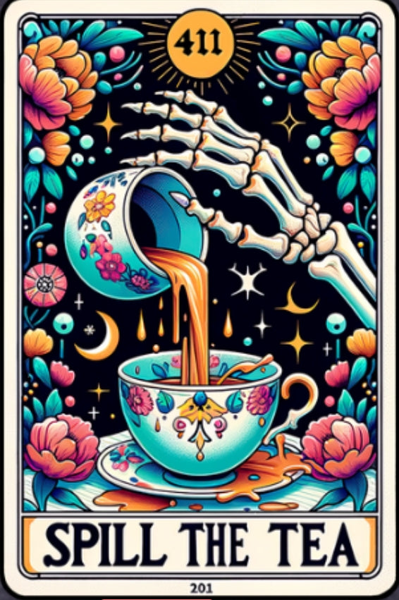 Tea and Skeleton Hands Paint By Number