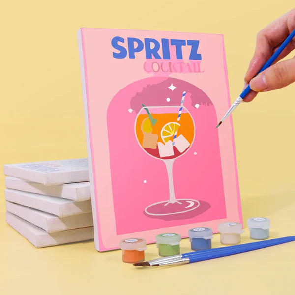 Mini Paint by Numbers 6 Pieces - Classic Cocktails