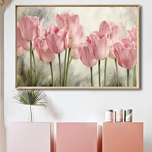 Pink tulip flowers Paint By Numbers
