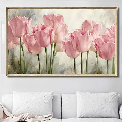 Pink tulip flowers Paint By Numbers