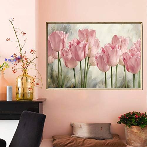 Pink tulip flowers Paint By Numbers