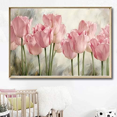 Pink tulip flowers Paint By Numbers