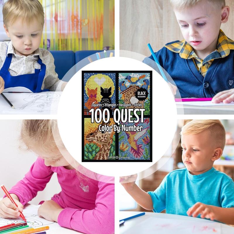 100 Questt Color By Number Book