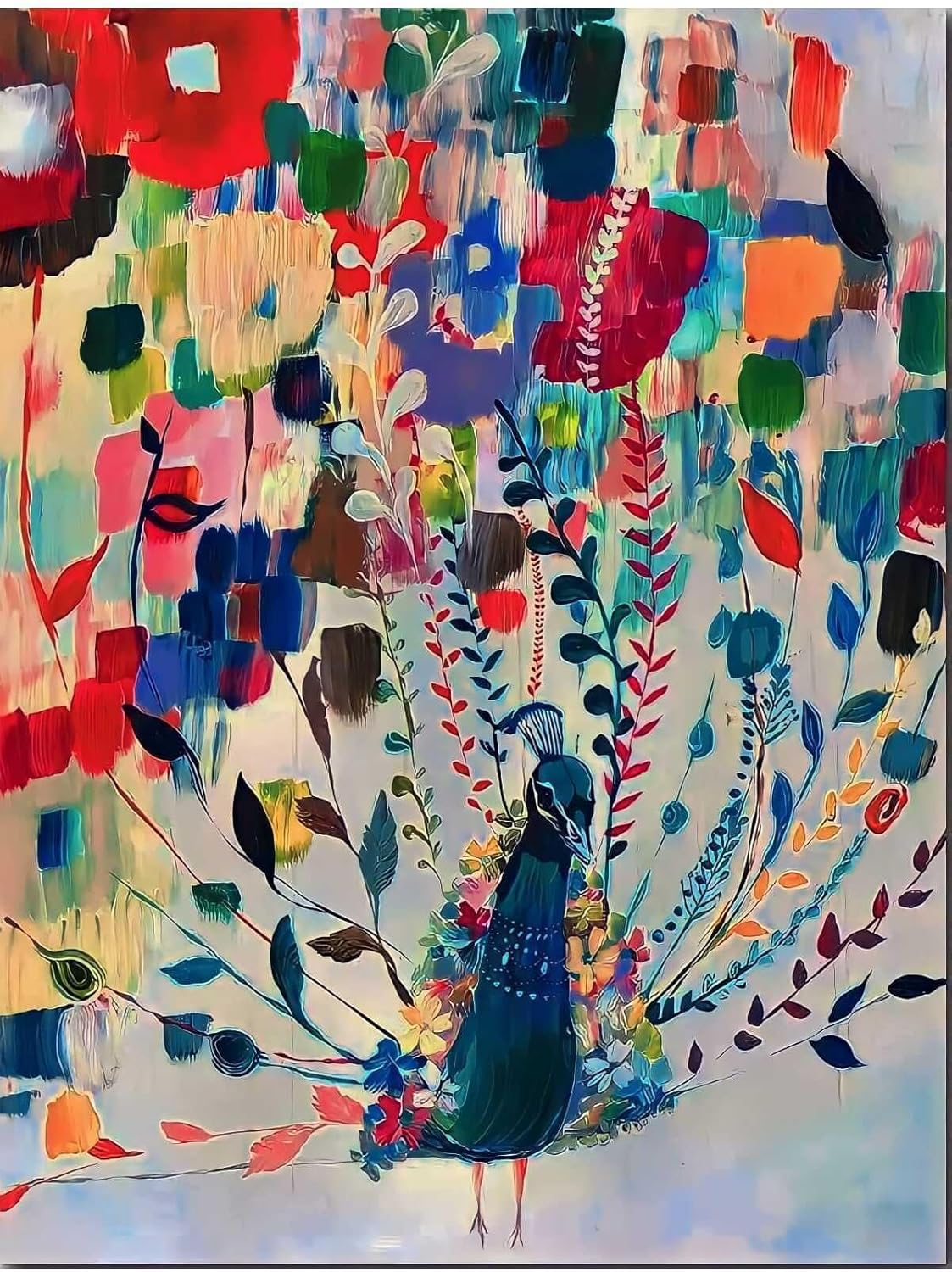 Colorful Peacock Paint by Numbers Set