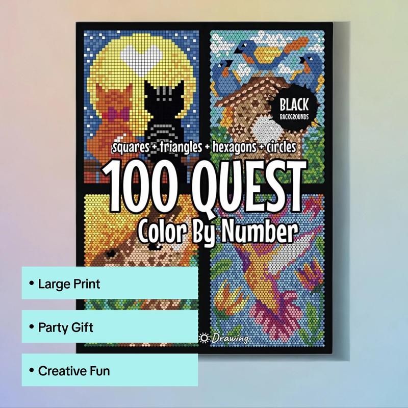 100 Questt Color By Number Book