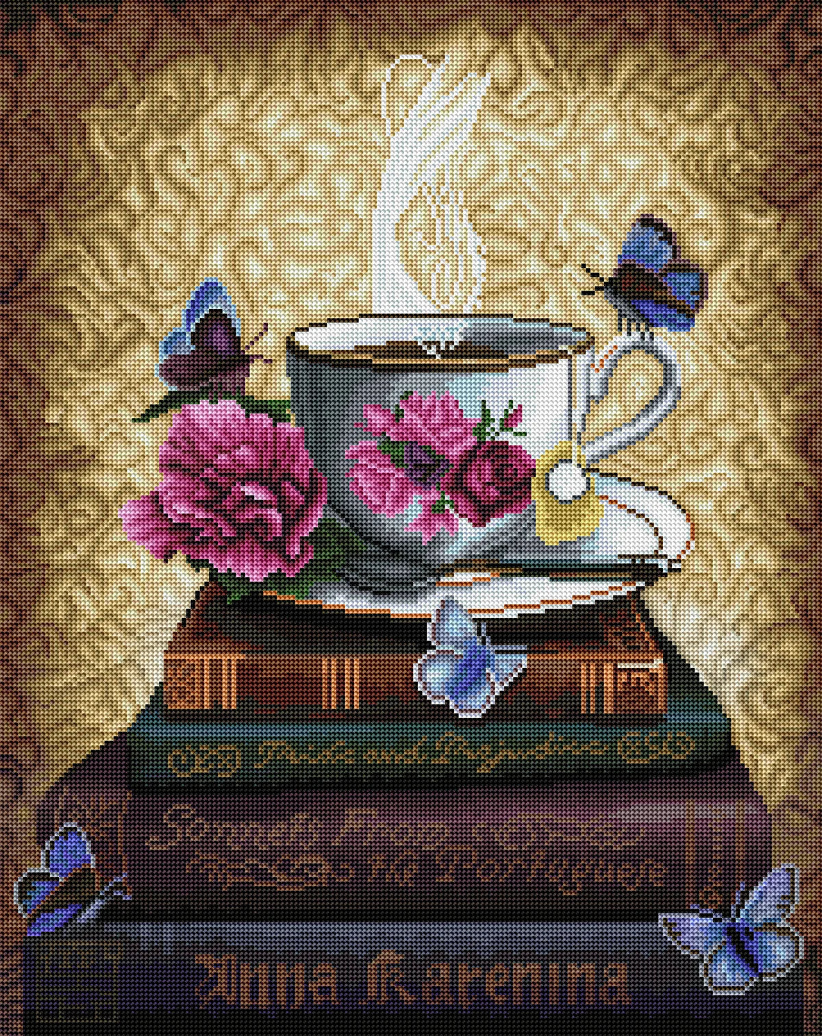 Tea & Books DIY-Diamond Painting