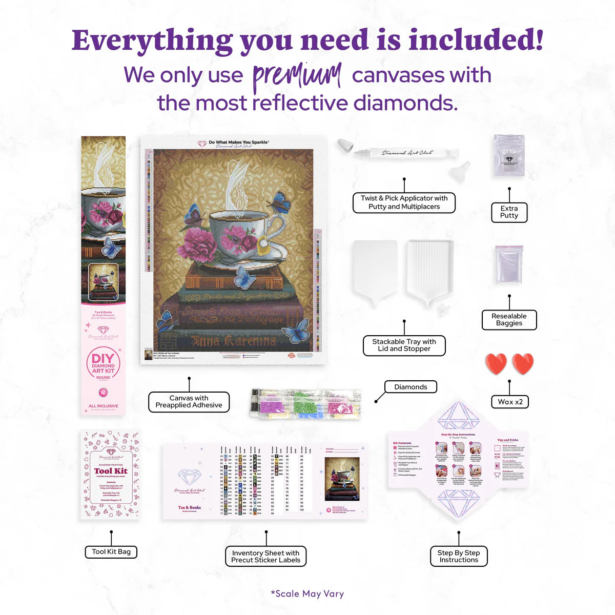 Tea & Books DIY-Diamond Painting