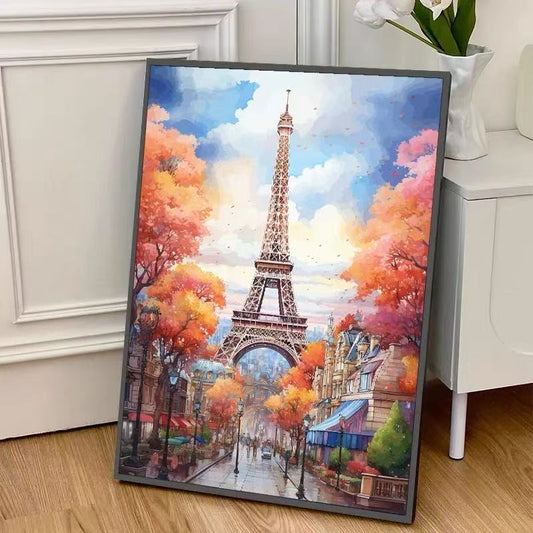 Paris Autumn Leaves - Paint By Numbers
