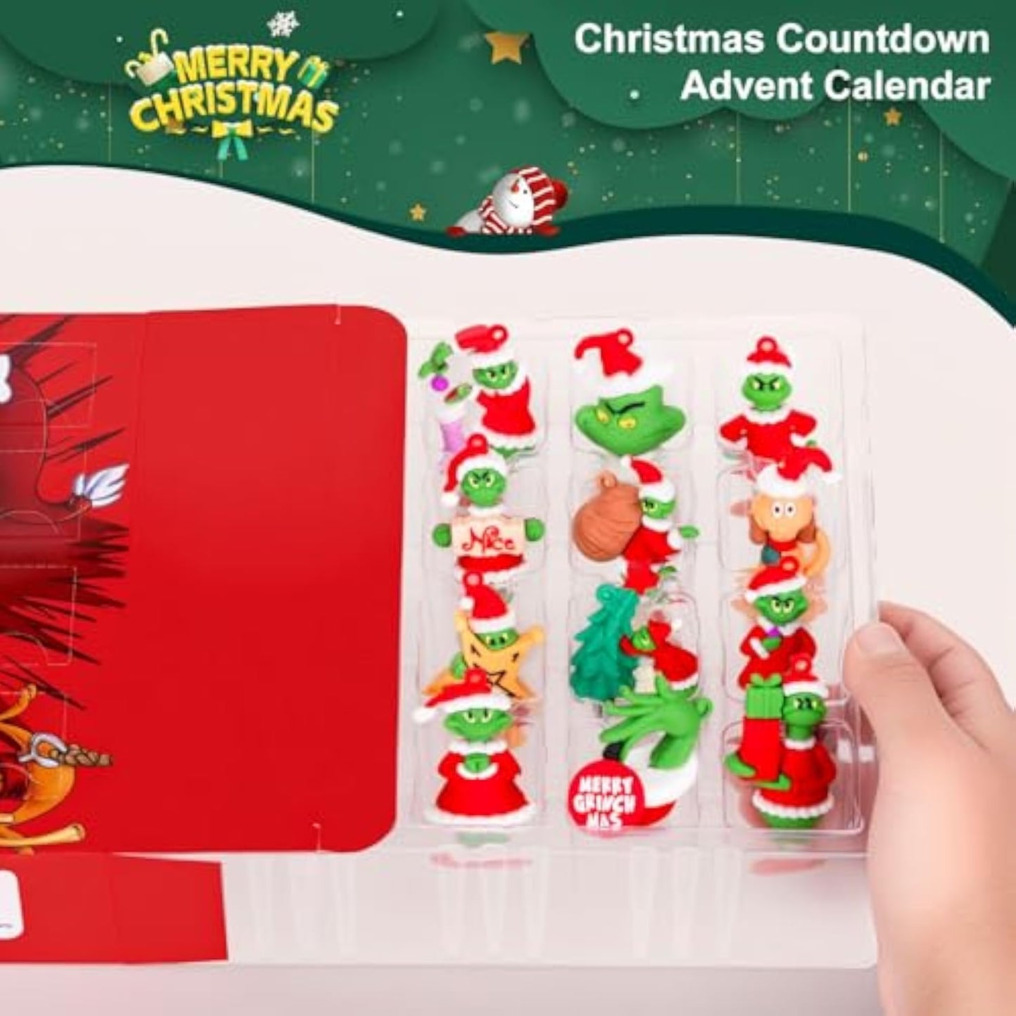 2025 Halloween Countdown Calendar Decoration Gift - 24 Collectible Figures and Toys