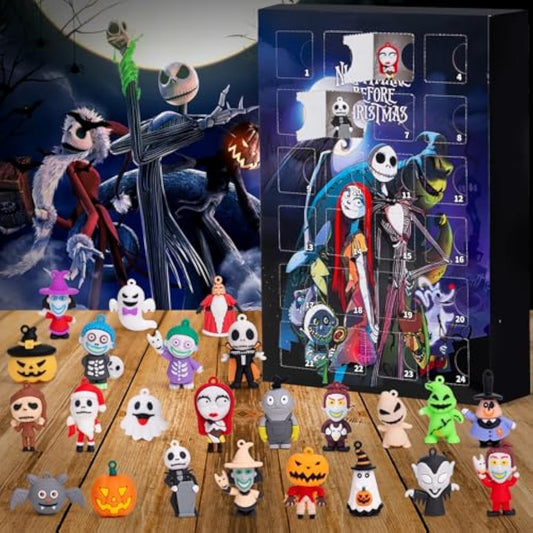 2025 Halloween Countdown Calendar Decoration Gift - 24 Collectible Figures and Toys