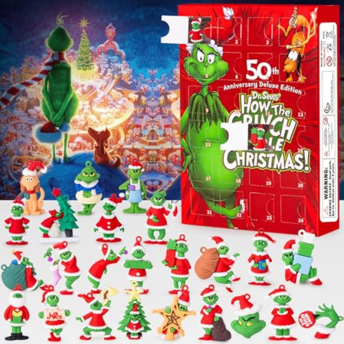 2025 Halloween Countdown Calendar Decoration Gift - 24 Collectible Figures and Toys