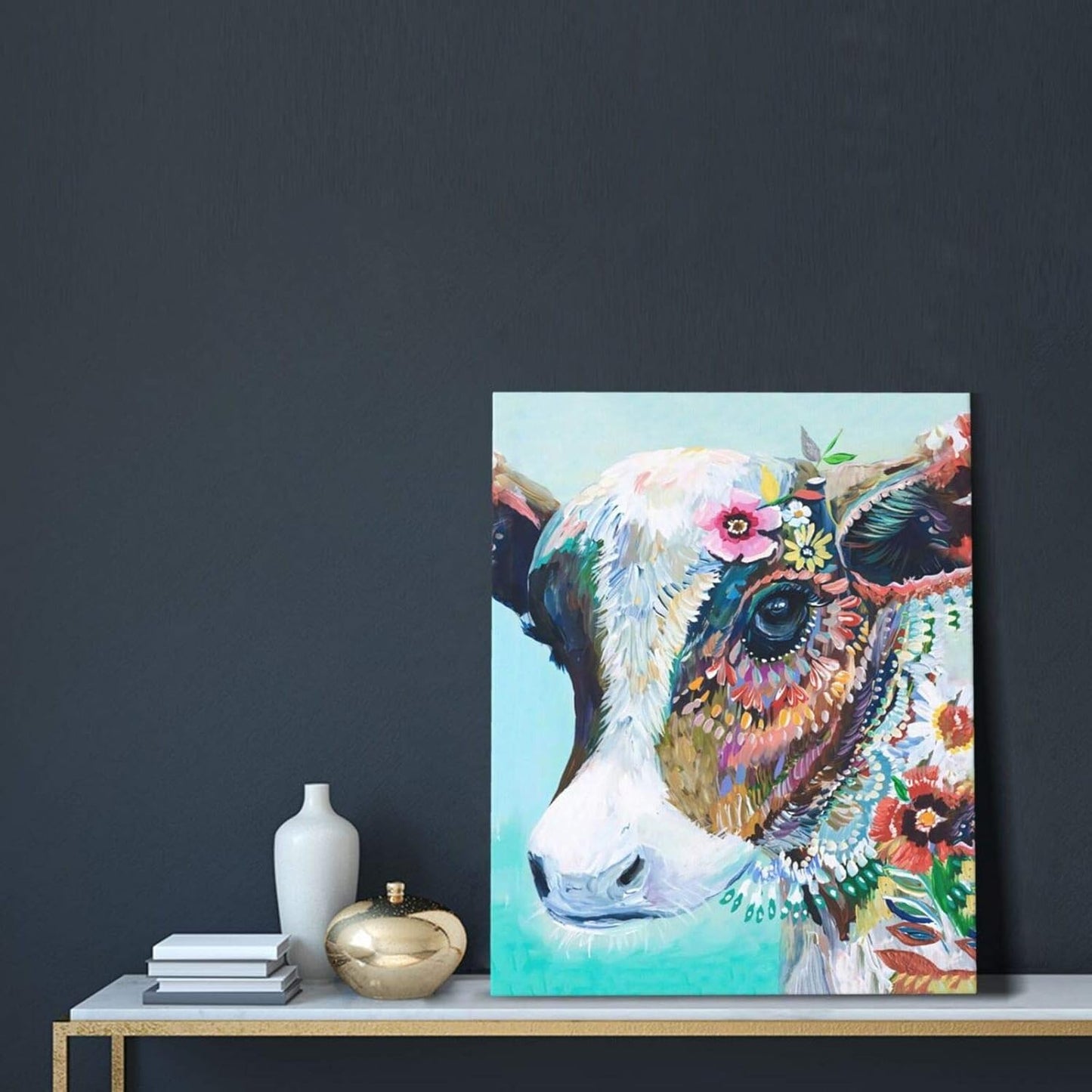 Colorful Cow Paint By Numbers