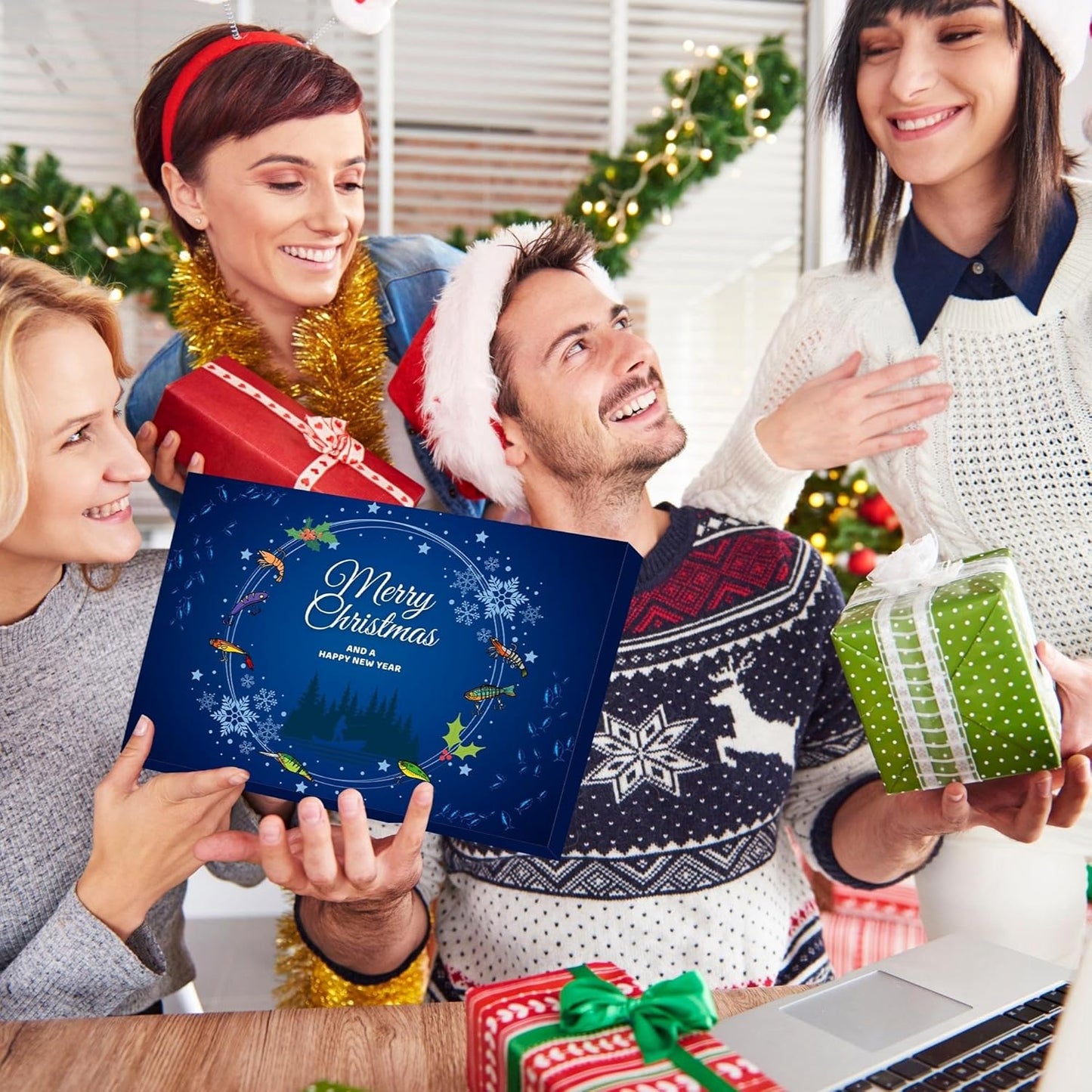 Christmas Countdown Fishing Advent Calendar - 24 Days of Fishing Lure Set, Surprise Gift