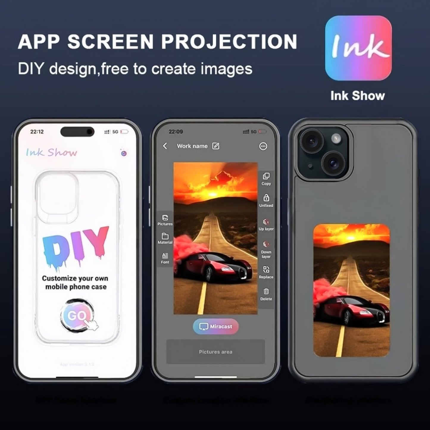 Smart E ink Pro NFC Phone Case for iPhone 13/14/15/16/17 Series - E Ink Display, Customizable Back Cover