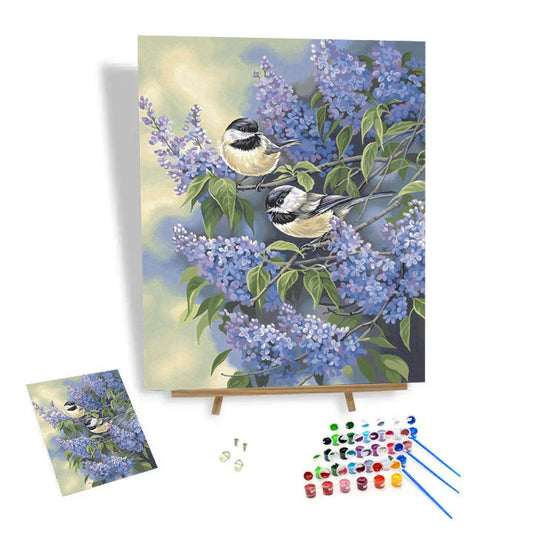 Paint by numbers of a Campanula Tree