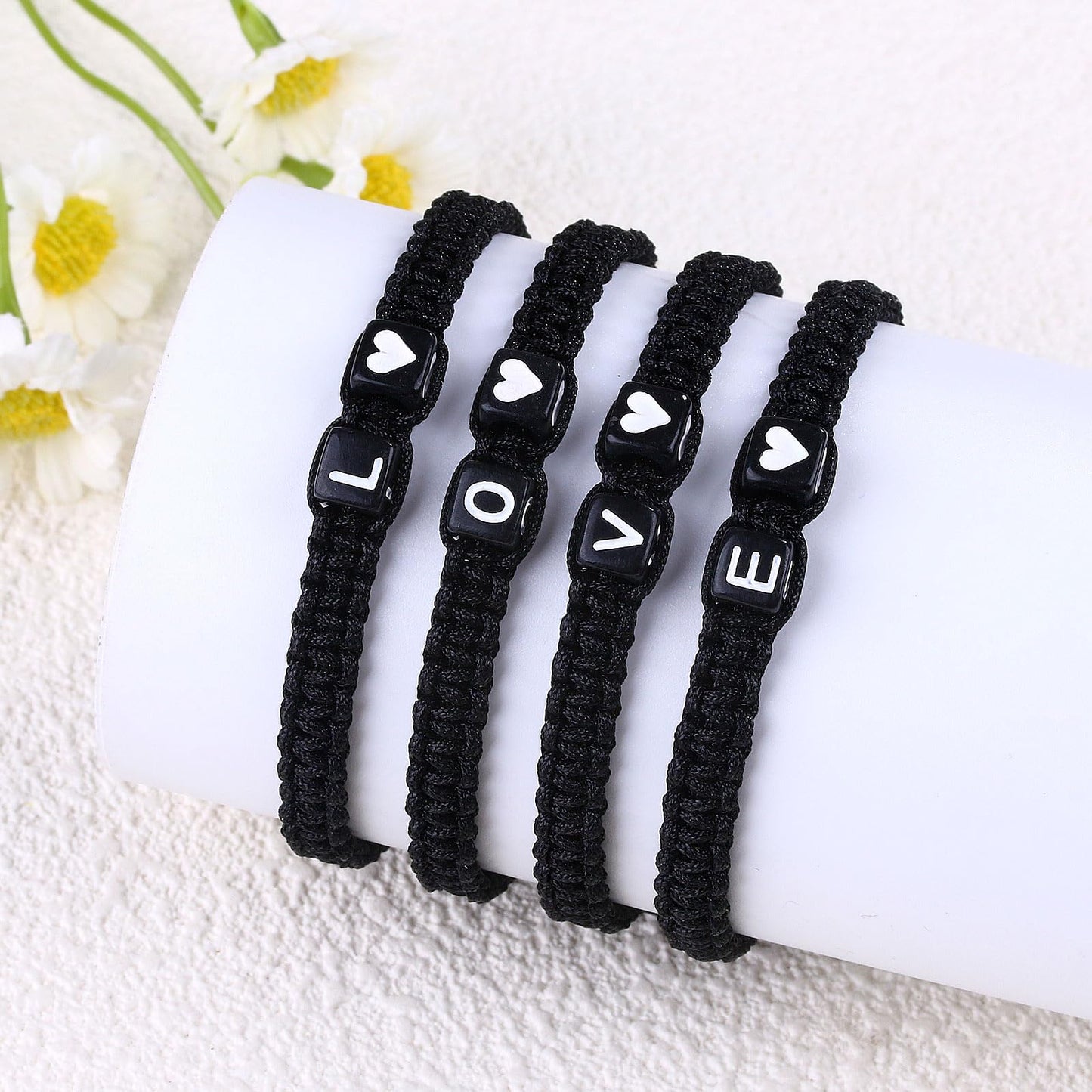 Adjustable Alphabet Bracelet，Cute Anniversary Couple Gifts，Valentine's Day Gift for Boyfriend Girlfriend Wife Husband