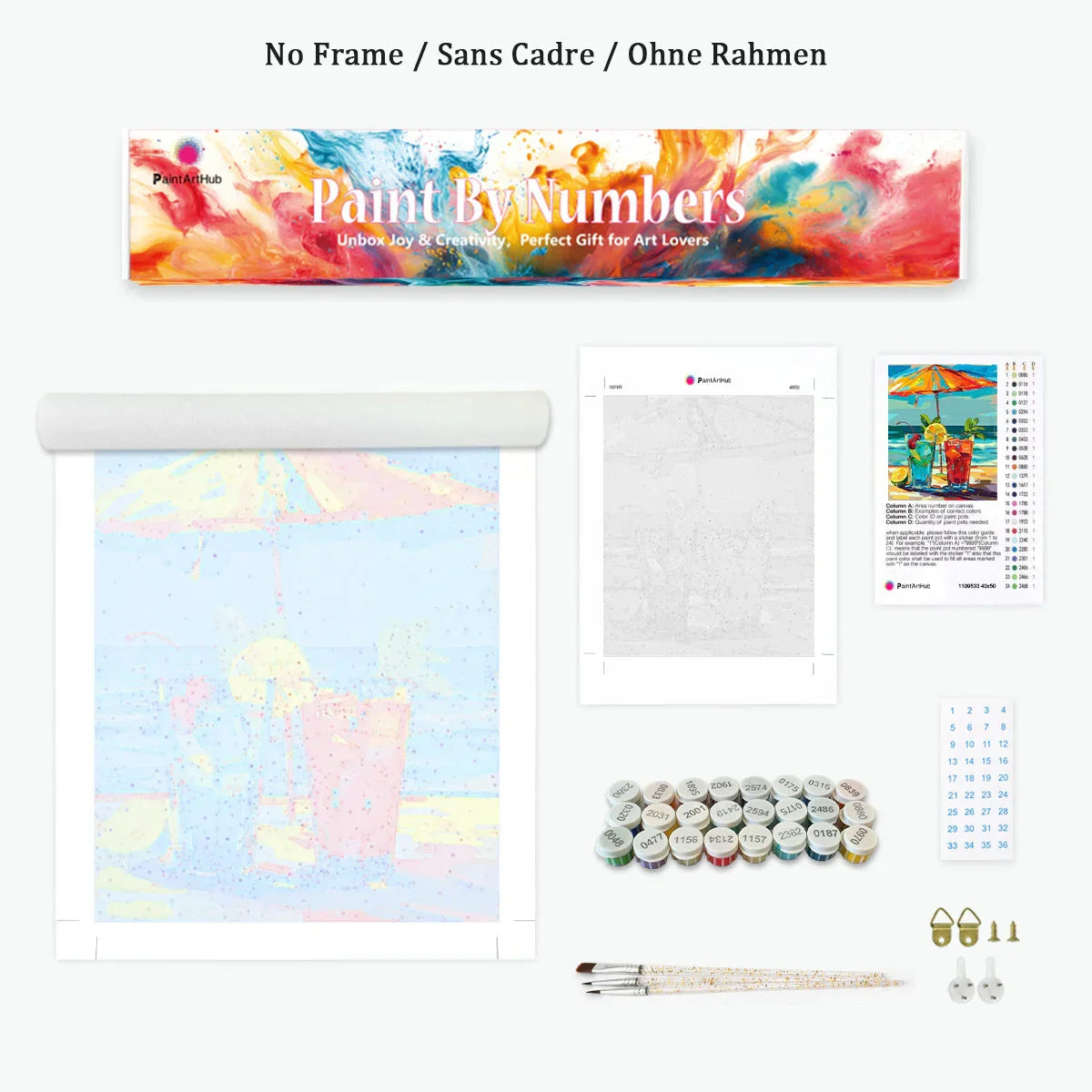 Purple Floral Highland Cow Paint by Numbers