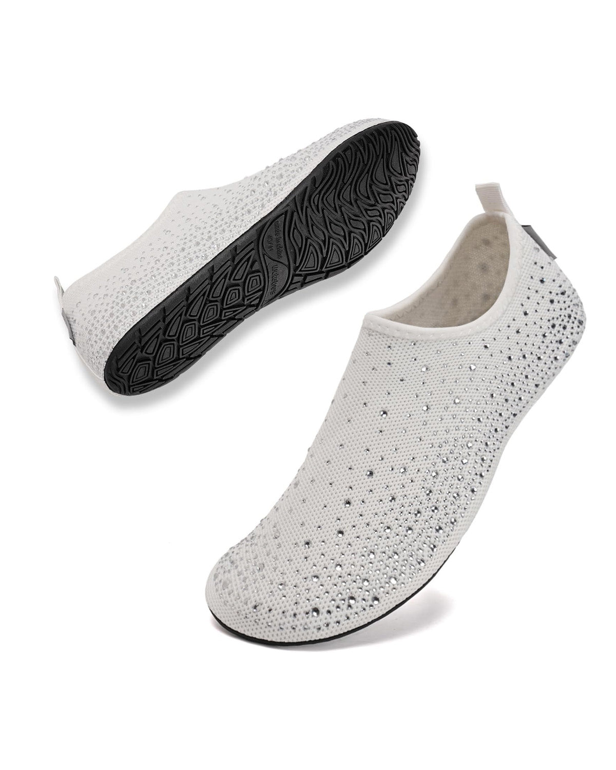 Sparkle Rhinestone Water Shoes Non-Slip Barefoot Aqua Socks