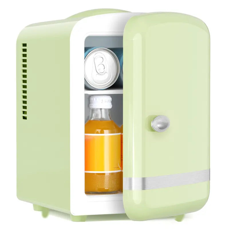 4L Mini Fridge Thermoelectric Cooler & Warmer, Portable Cooler for Skincare/Meds/Drinks, 12V DC/120V AC, 15-20℃ Cooling & 55-65℃ Heating