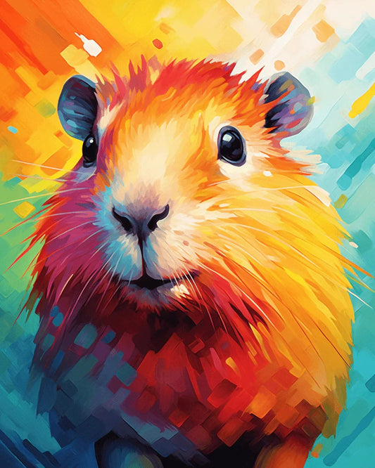 Colorful Guinea Pig Paint by Numbers
