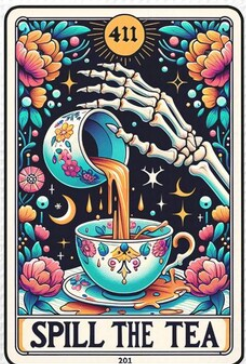 Tea and Skeleton Hands Paint By Number