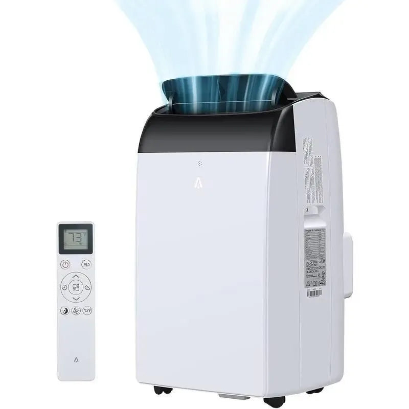 12,000 BTU Fast Cooling Portable Air Conditioner, 4-in-1 Portable Air Conditioner with Cooling, Dehumidifier, Fan, Sleep Mode, Remote Control, 24-Hour Timer, Cools Up to 550 Sq. Ft. for Home, Office