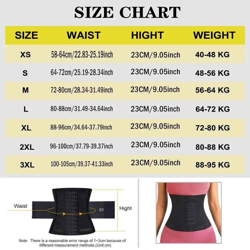 Women's Sports Waist Trainer Belt, Waist Trimmer, Corset Waist Trainer Belt, Sweat Belt for Men & Women