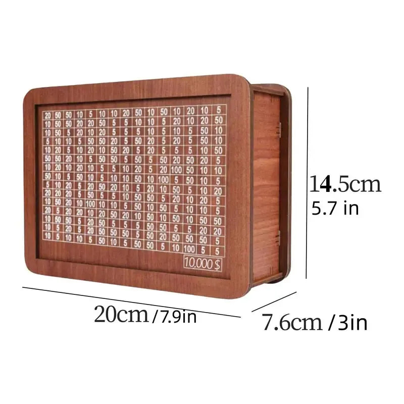 Today Only: $19.9｜Wooden Cash Saving Box, Piggybank, 1/20pcs Cash Saving Challenge Money Organizer Box, Gift for Friends, Wooden Savings Box