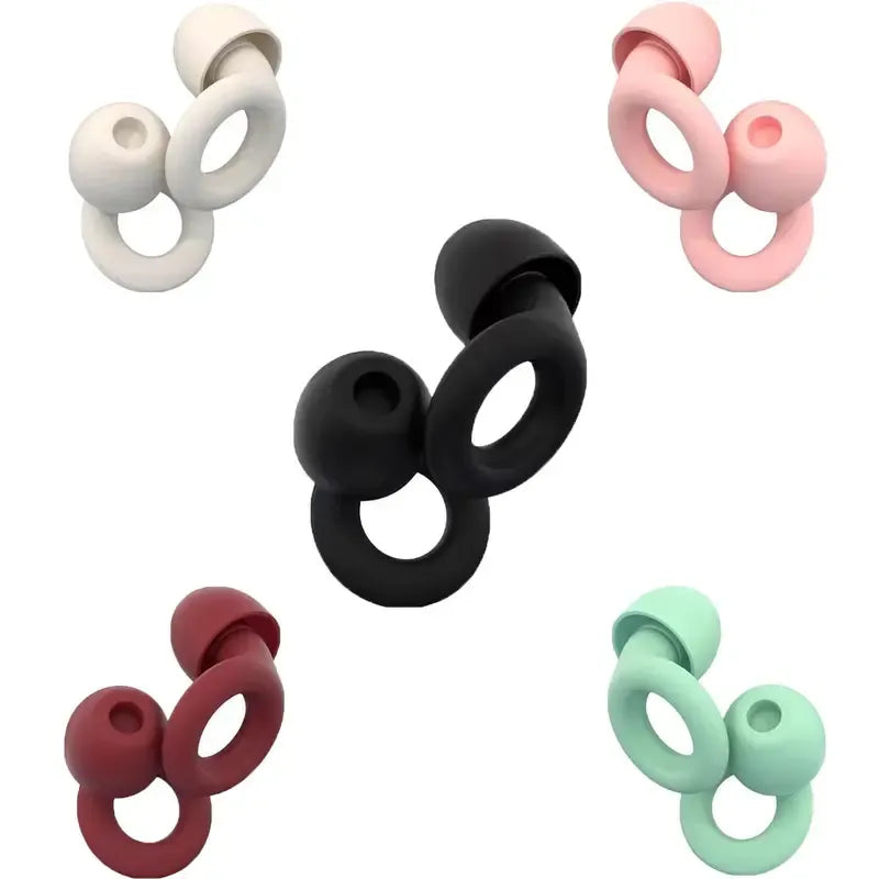Reusable Noise-Reducing Earplugs with 3 Pairs Earbud Tips, 18dB Noise-Cancelling Hearing Protection for Sleeping, Swimming & Sports, Waterproof Earplugs