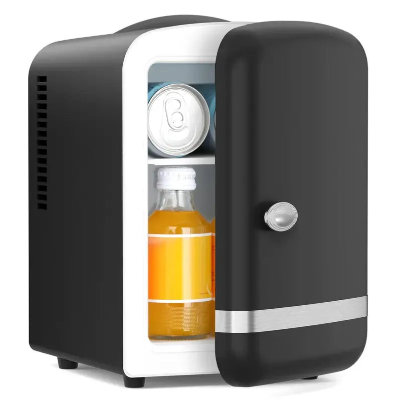 4L Mini Fridge Thermoelectric Cooler & Warmer, Portable Cooler for Skincare/Meds/Drinks, 12V DC/120V AC, 15-20℃ Cooling & 55-65℃ Heating