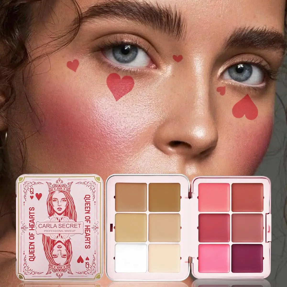 Today Only: $19.99｜6 Color Cosmetic Concealer & 6 Color Blush Palette, Long Lasting Makeup Palette, Tinted Facial Contouring Makeup Products, Summer Gift, Girly Room Accessories Makeup, Cosmetics Products, Face Time Palette