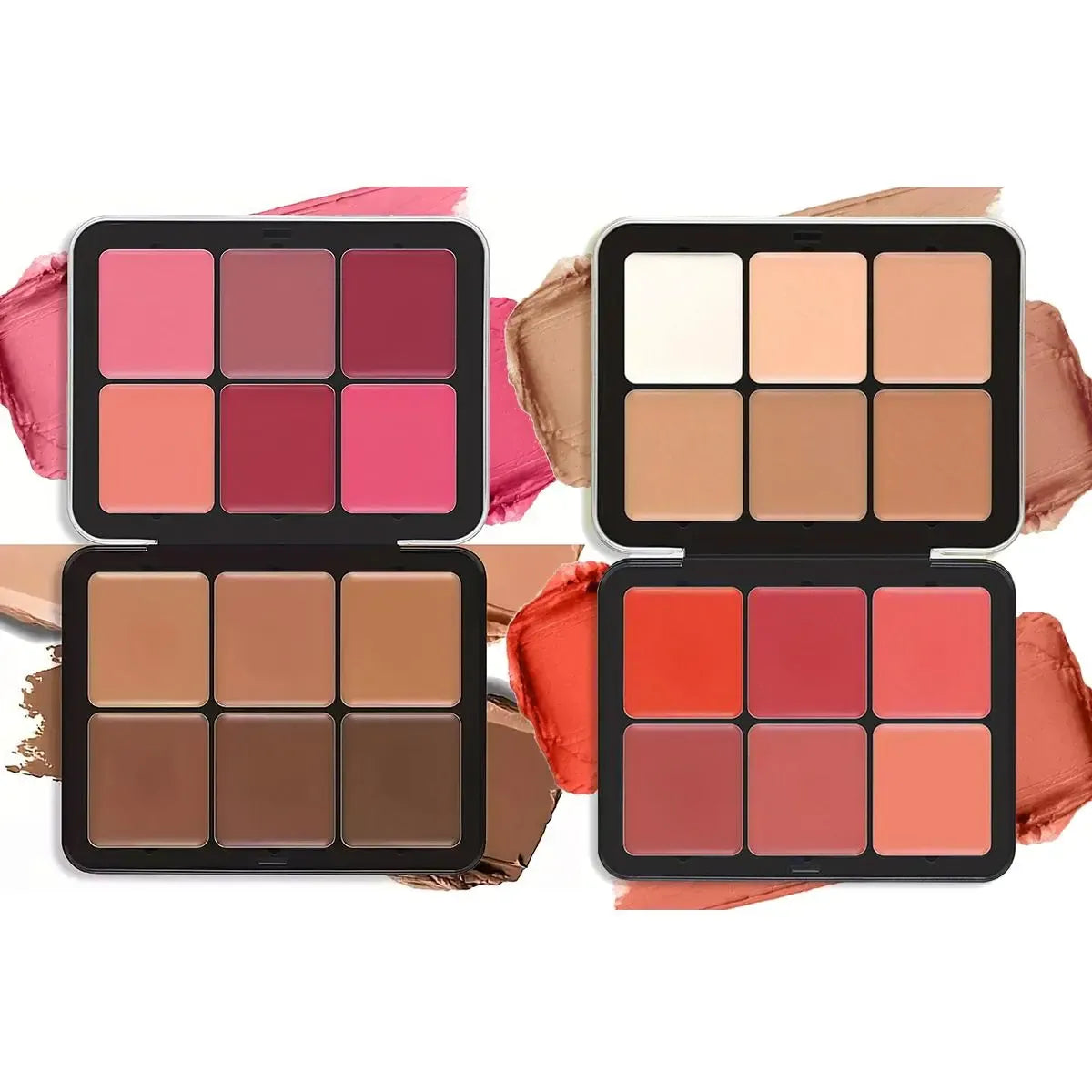 Today Only: $19.99｜6 Color Cosmetic Concealer & 6 Color Blush Palette, Long Lasting Makeup Palette, Tinted Facial Contouring Makeup Products, Summer Gift, Girly Room Accessories Makeup, Cosmetics Products, Face Time Palette