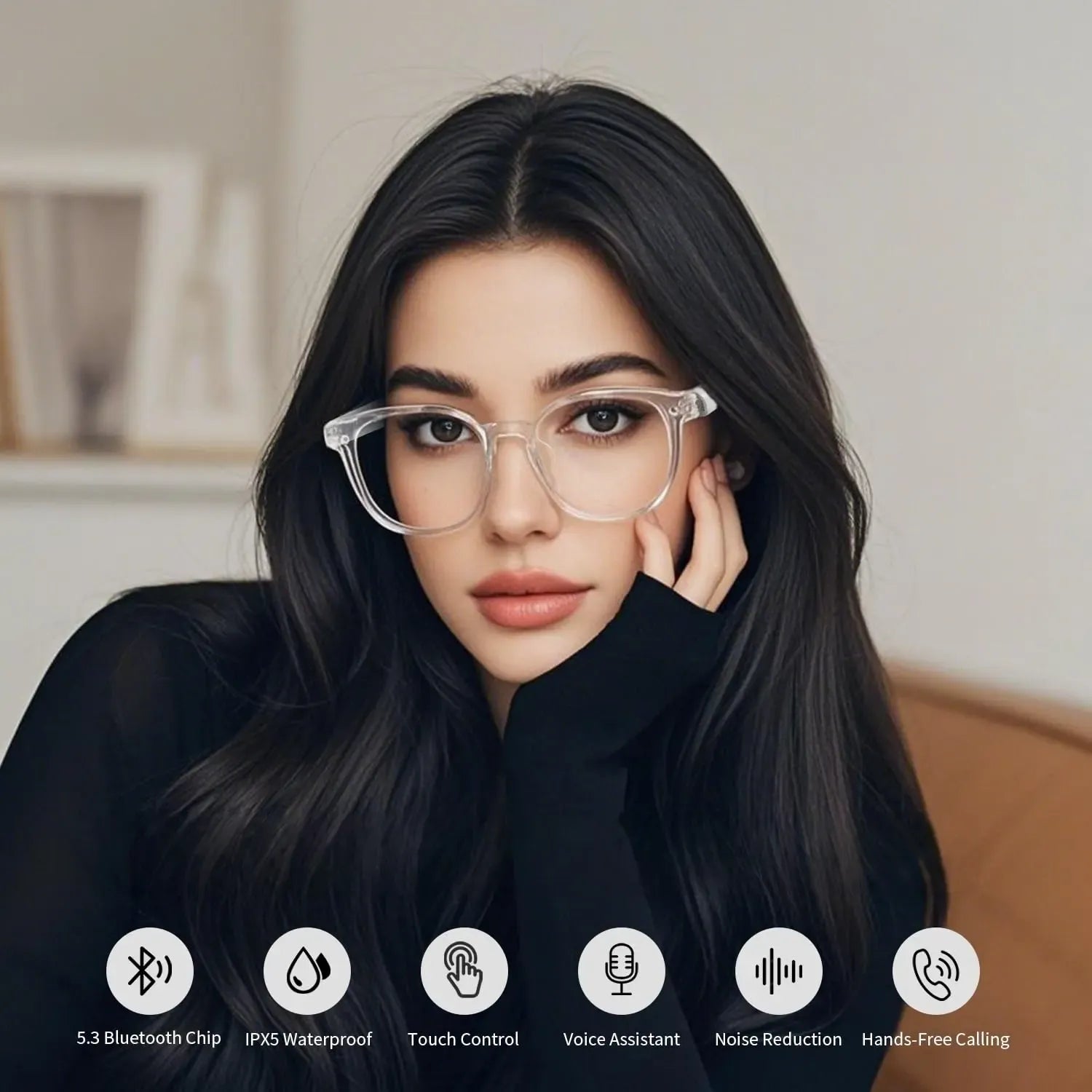 Today Only: $29｜Smart translation glasses feature automatically adjusting polarized lenses, a built-in speaker, microphone, and blue light blocking, allowing users to listen to music and make phone calls.