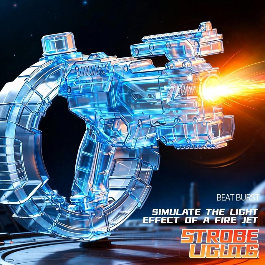 LED Electric Water Blaster with Space Energy Ring Design, Summer vibes, High-pressure & Long-range,Summervibes, Large Capacit【Safe & Harmless Water Gun Toy】