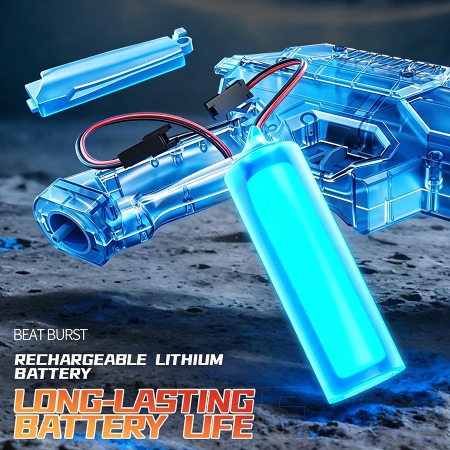 LED Electric Water Blaster with Space Energy Ring Design, Summer vibes, High-pressure & Long-range,Summervibes, Large Capacit【Safe & Harmless Water Gun Toy】