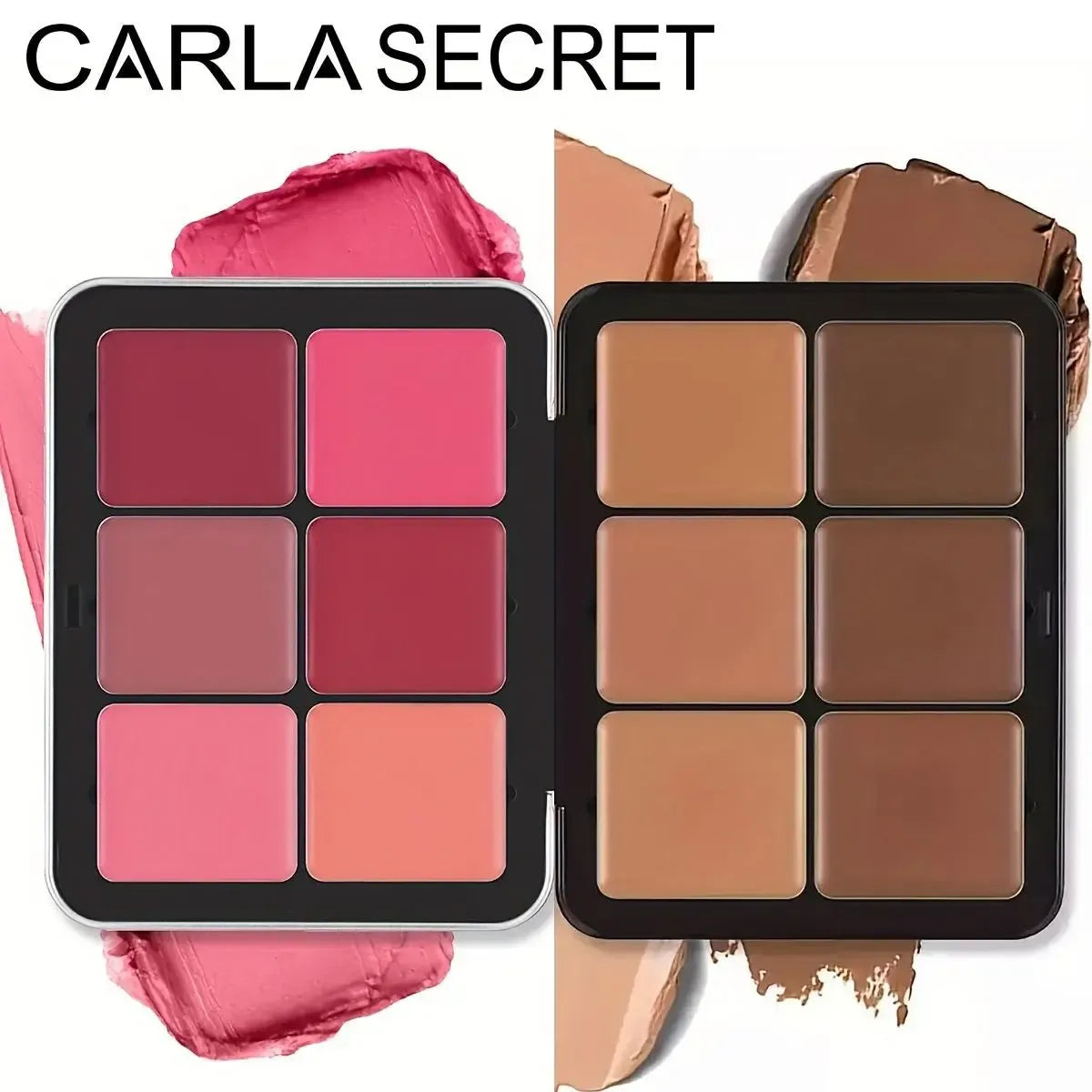 Today Only: $19.99｜6 Color Cosmetic Concealer & 6 Color Blush Palette, Long Lasting Makeup Palette, Tinted Facial Contouring Makeup Products, Summer Gift, Girly Room Accessories Makeup, Cosmetics Products, Face Time Palette
