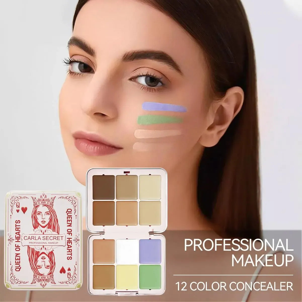 Today Only: $19.99｜6 Color Cosmetic Concealer & 6 Color Blush Palette, Long Lasting Makeup Palette, Tinted Facial Contouring Makeup Products, Summer Gift, Girly Room Accessories Makeup, Cosmetics Products, Face Time Palette