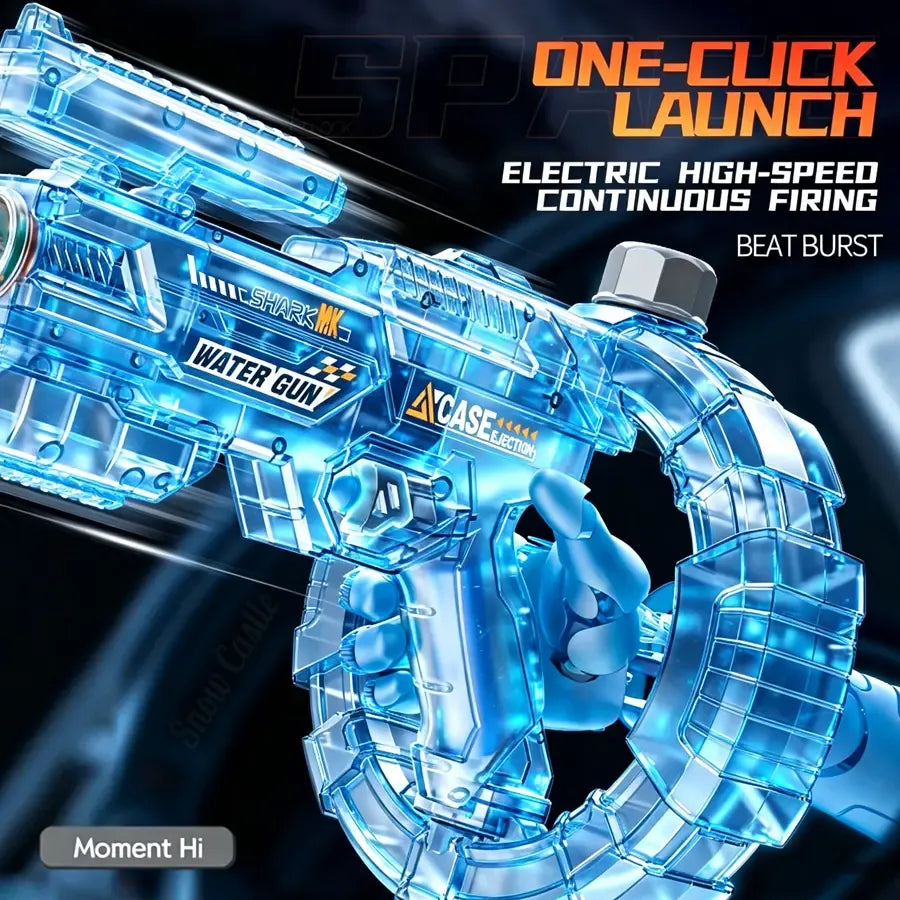 LED Electric Water Blaster with Space Energy Ring Design, Summer vibes, High-pressure & Long-range,Summervibes, Large Capacit【Safe & Harmless Water Gun Toy】