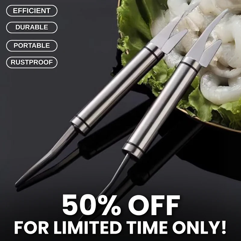 Today Only: $9.9｜5 In 1 Multifunctional Shrimp Line Fish Maw Knife Stainless Steel Shrimp Deveiner Tool Multifunctional Fast Shrimp Peeler Fish Scale Remover Kitchen Fish and Shrimp Duck Intestine Cleaner