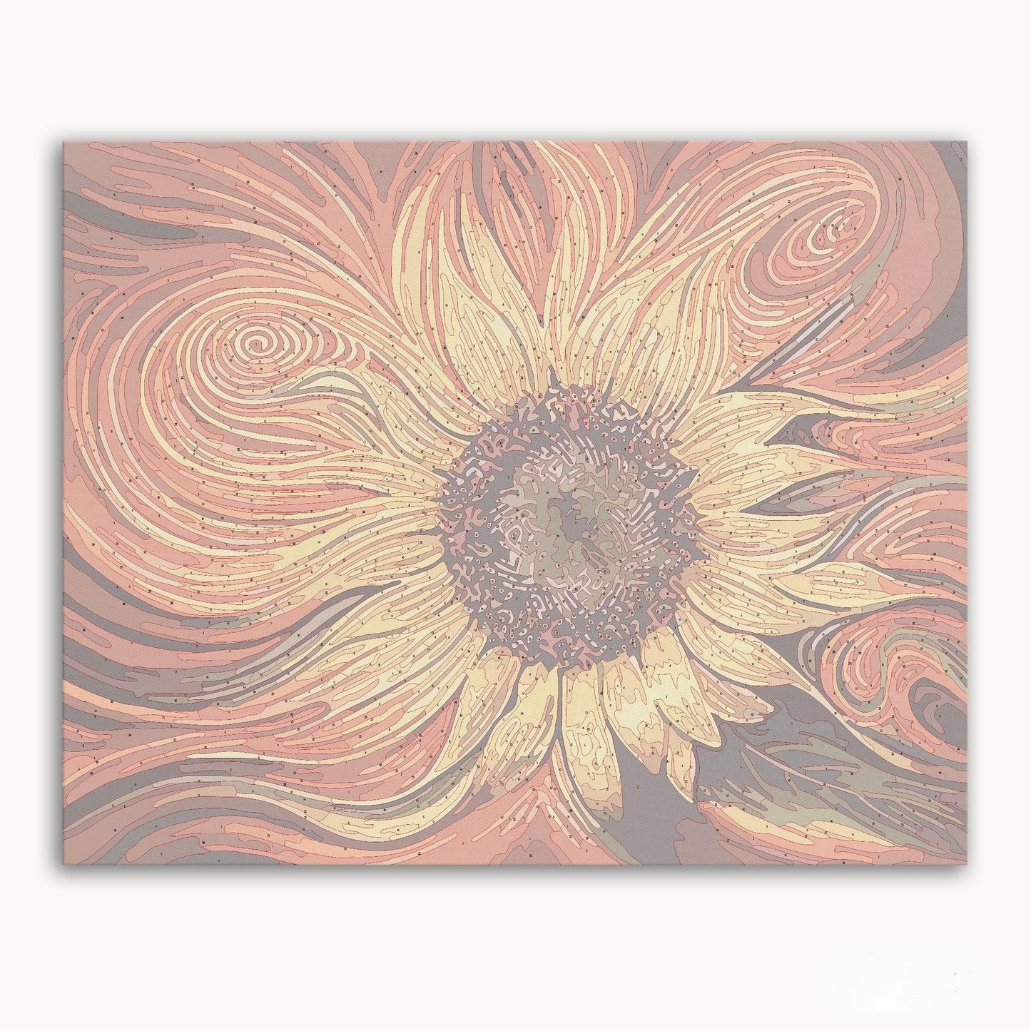 Red Sunflower Paint By Numbers