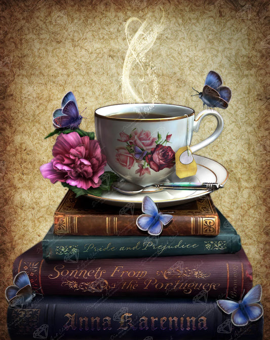 Tea & Books Paint By Number